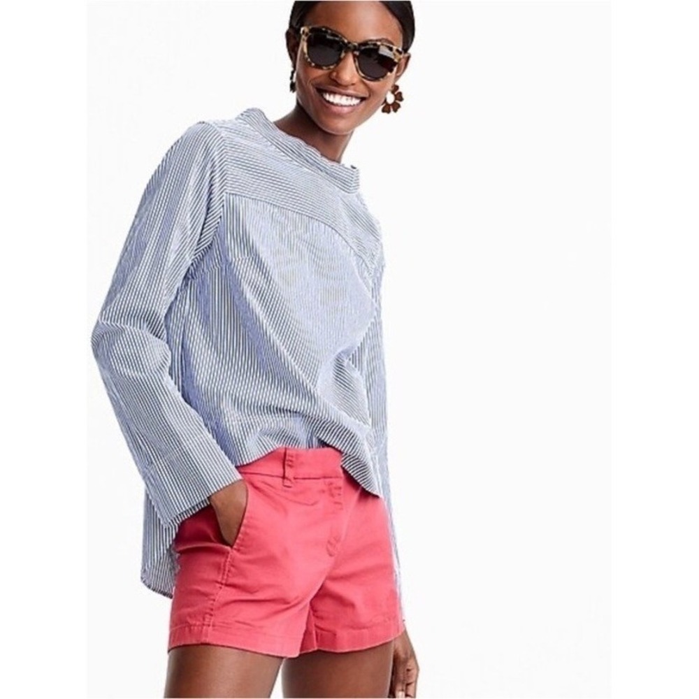 J. Crew Chino Broken In  Shorts Cotton Heathered Pink Red Size 6